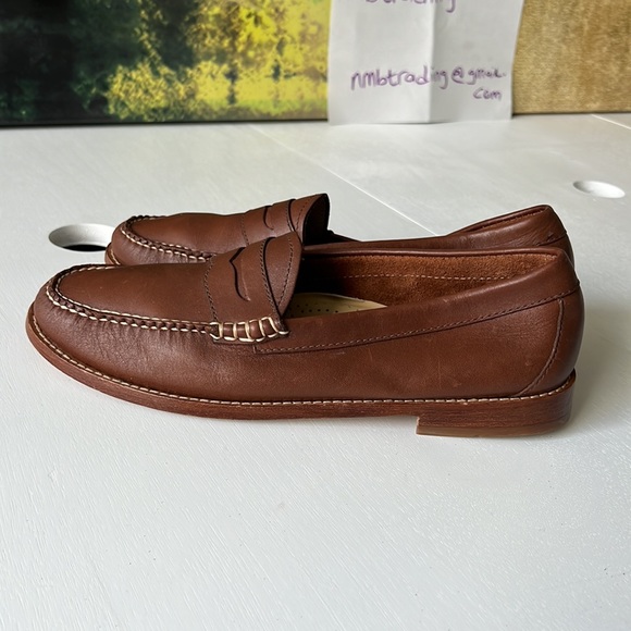 🇺🇸Weekjuns G.H. Bass & co handcrafted size 9.5M brown leather classic moccasins - Picture 4 of 16
